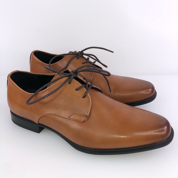 Calvin Klein Shoes | Calvin Klein Brown Leather Dillinger Dress Shoes Size 7.5 | Color: Brown | Size: 7.5 | Ccpdesigns's Closet